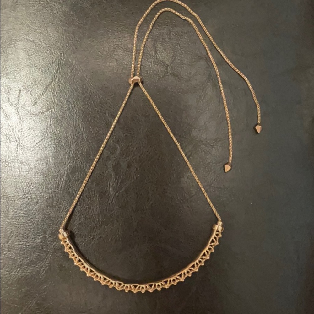 Kendra Scott rose gold Lucy bar necklace - Picture 2 of 5